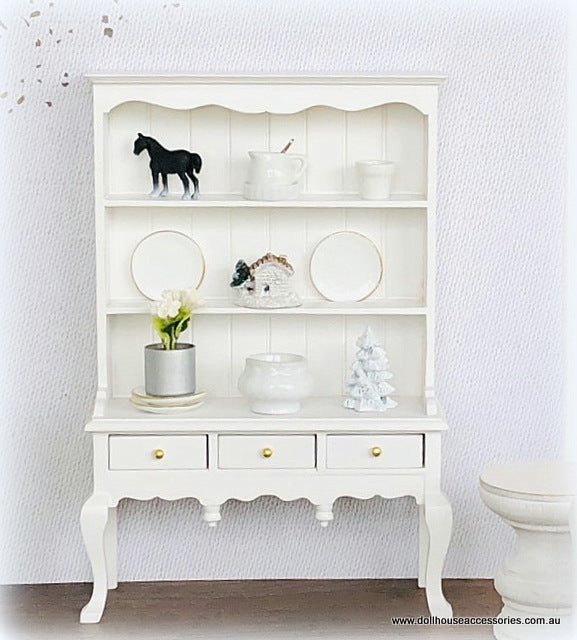 Dollhouse white dresser french style Queen Anne