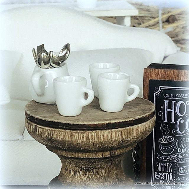 Dollhouse white plain mug