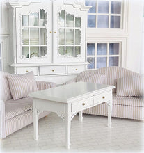 Dollhouse miniature white hall table console table desk