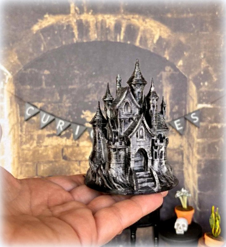 Dollhouse miniature gothic castle