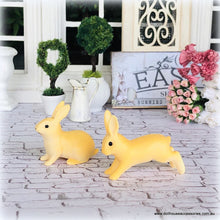 Pair of Yellow Rabbits - Miniature