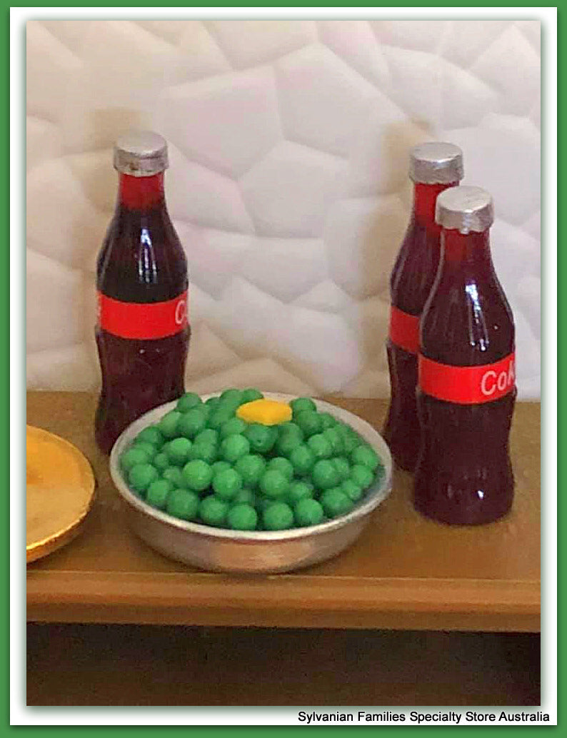 Bowl of peas dollshouse miniature food accessory