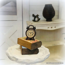 Dollhouse miniature rustic alarm clock farmhouse
