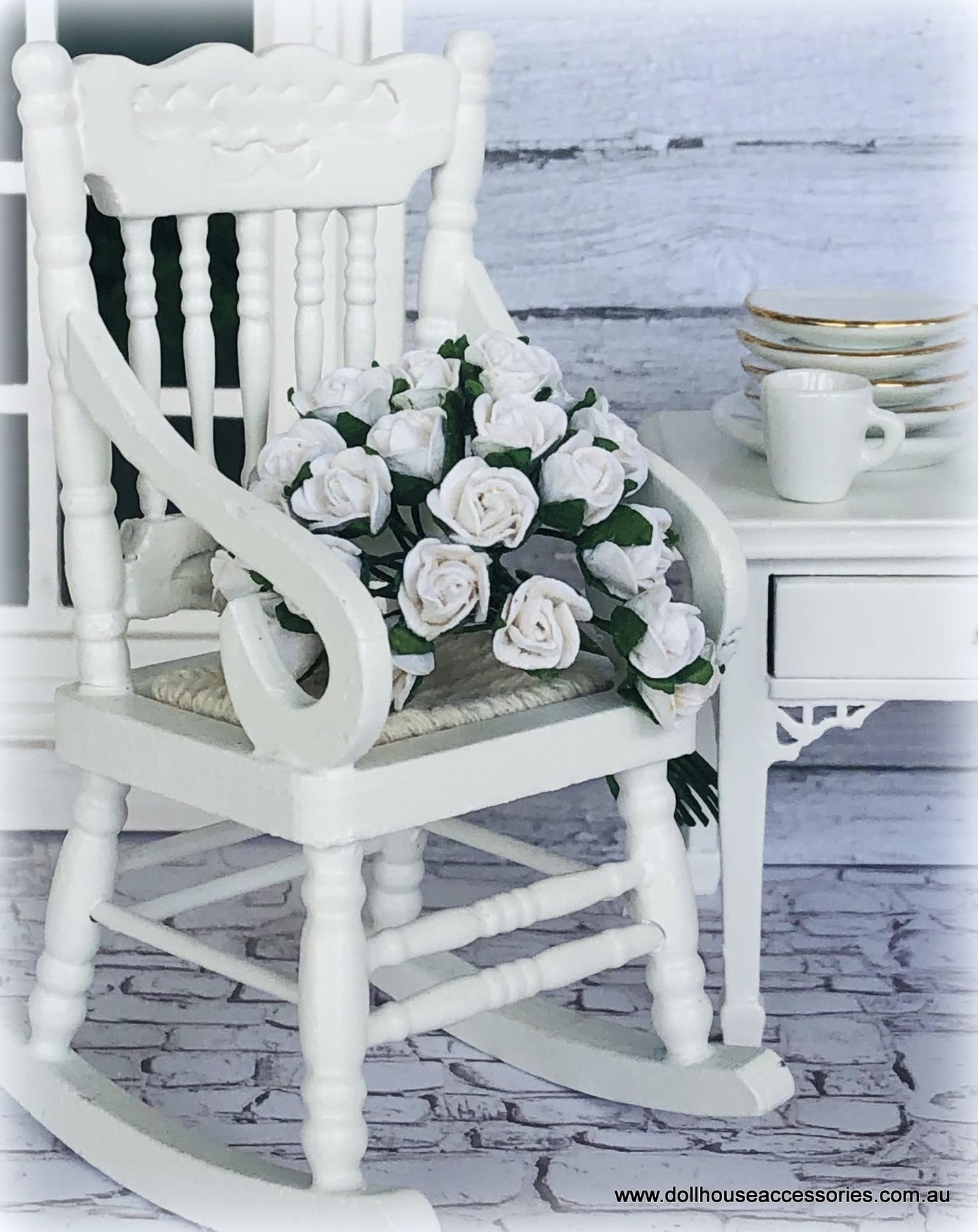 Bouquet of White Roses - Miniature