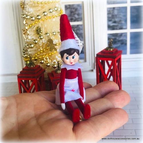 Dollhouse Christmas mini elf