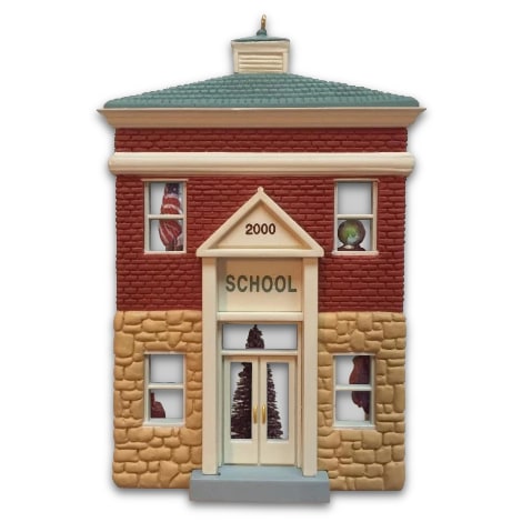 Hallmark Christmas ornaments Nostalgia shops and houses Schoolhouse