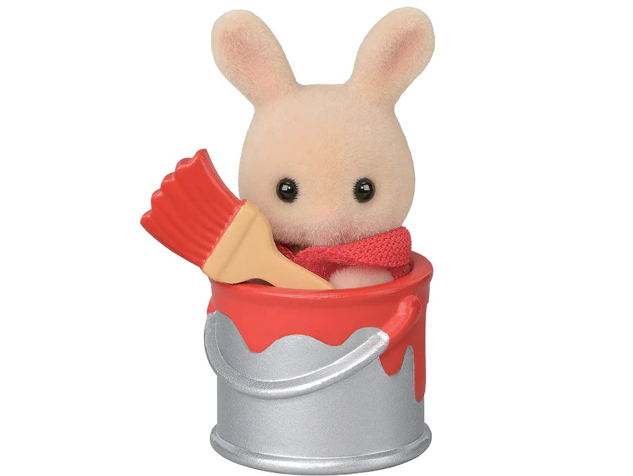 Sylvanian Families Builder Series - Baby Milk Rabbit with accessories