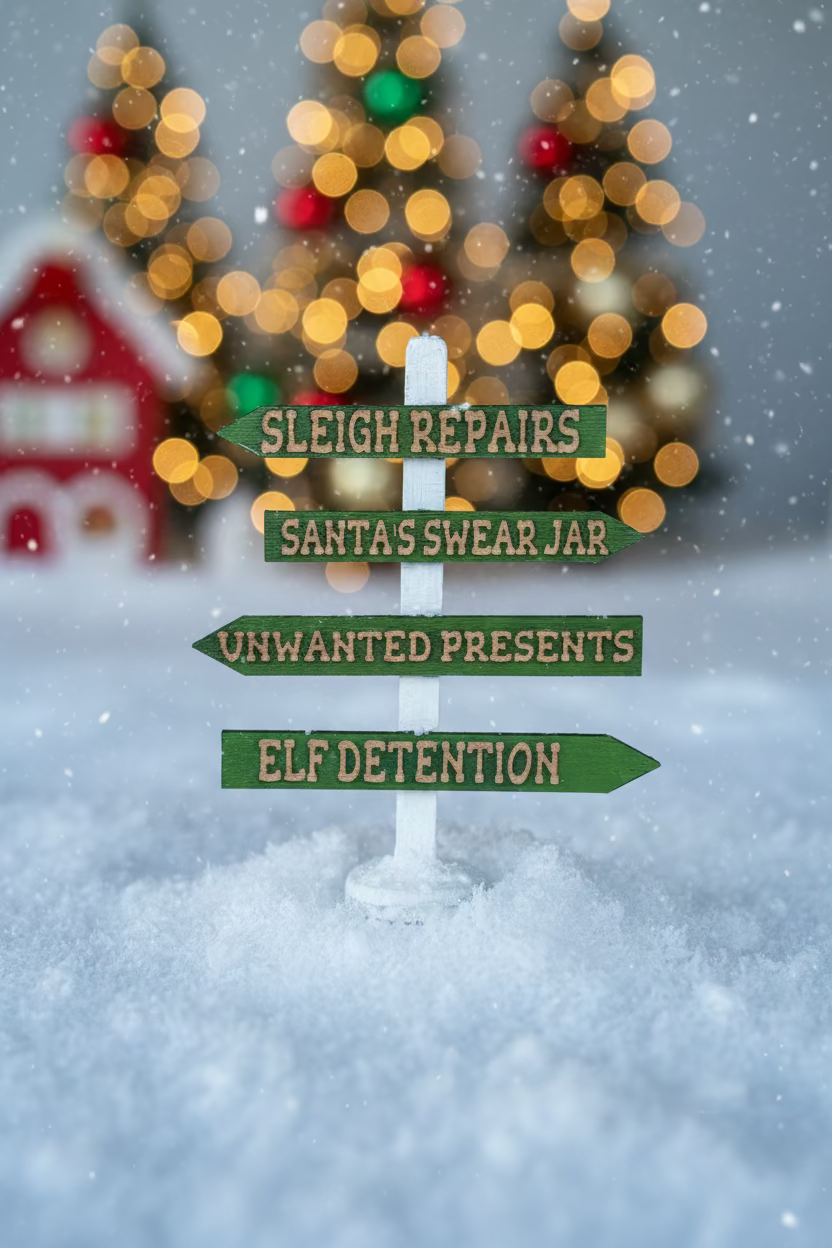 Sign Post - Santa’s No Good Day - Miniature