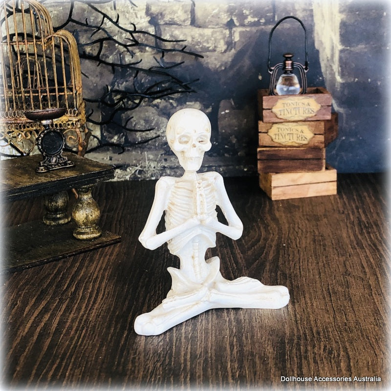 Yoga Skeleton - Prayer Pose - 8 cm high - Miniature