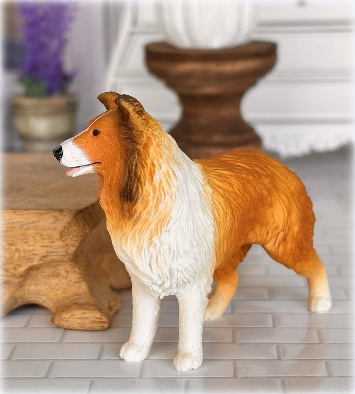 Schleich border collie orange