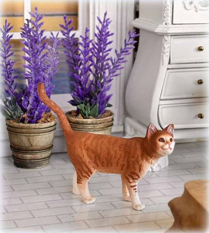 Schleich Ginger cat suitable for 1:12 scale
