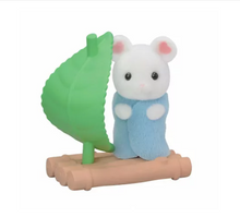 Sylvanian Families Baby Mouse with Leaf Raft - Forest Series - #4