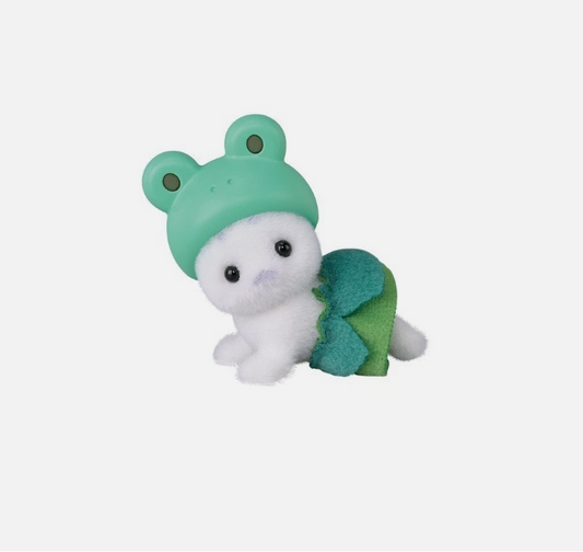 Sylvanian  Woodland Fairy blind bag seal baby with frog hat