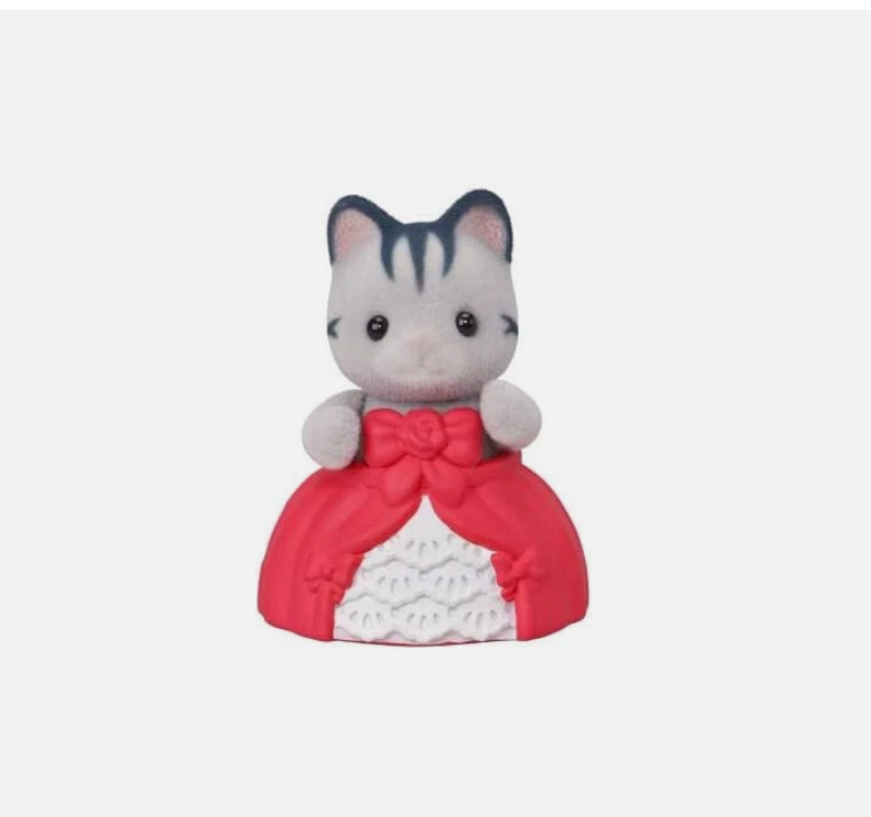 Sylvanian Families Baby Fairytale Series - Rose Red Grey Striped Cat