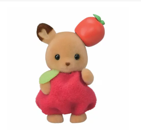 Sylvanian Families Baby Deer in Apple Costume - Forest Series #1