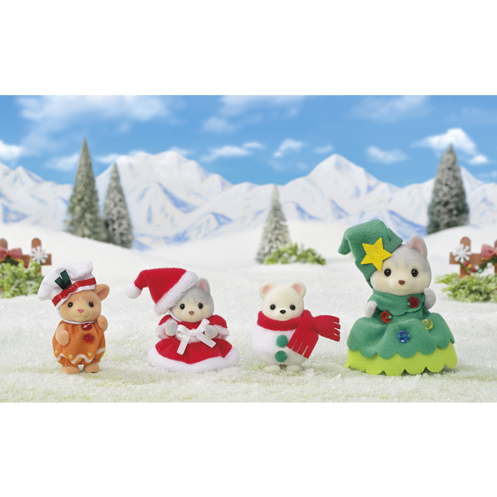 Sylvanian Families Happy Christmas Friends 4 figures