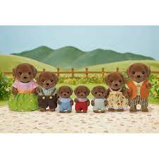 Sylvanian Families Chocolate Labrador Family of 7