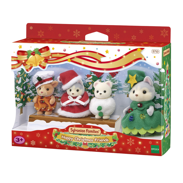 Sylvanian Families Happy Christmas Friends 4 figures