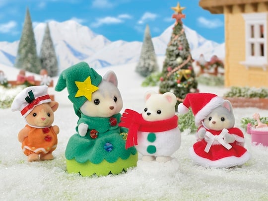 Sylvanian Families Happy Christmas Friends 4 figures