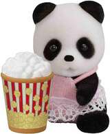 Sylvanian Families Panda baby with Popcorn