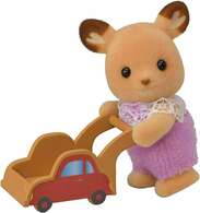 Sylvanian Families Red Deer Baby with Cart