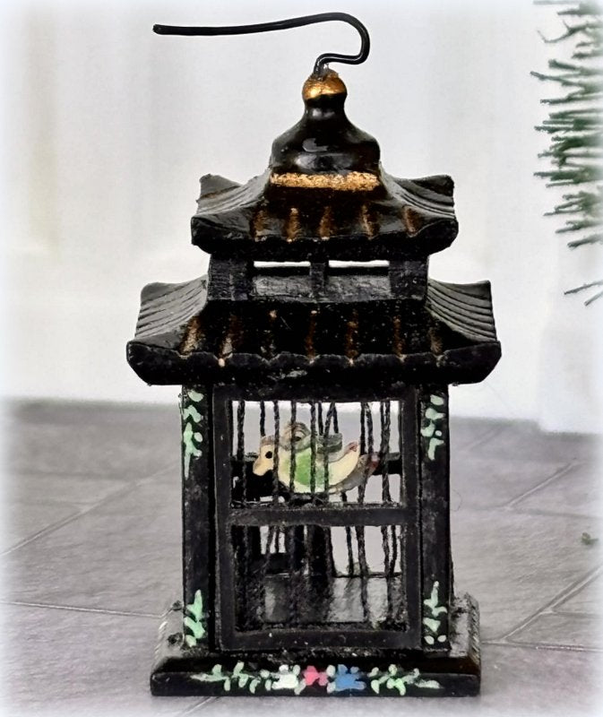 Dollhouse black birdcage ornate
