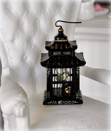 Dollhouse black birdcage ornate