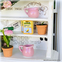 Dollhouse miniature pink milk jug accessory