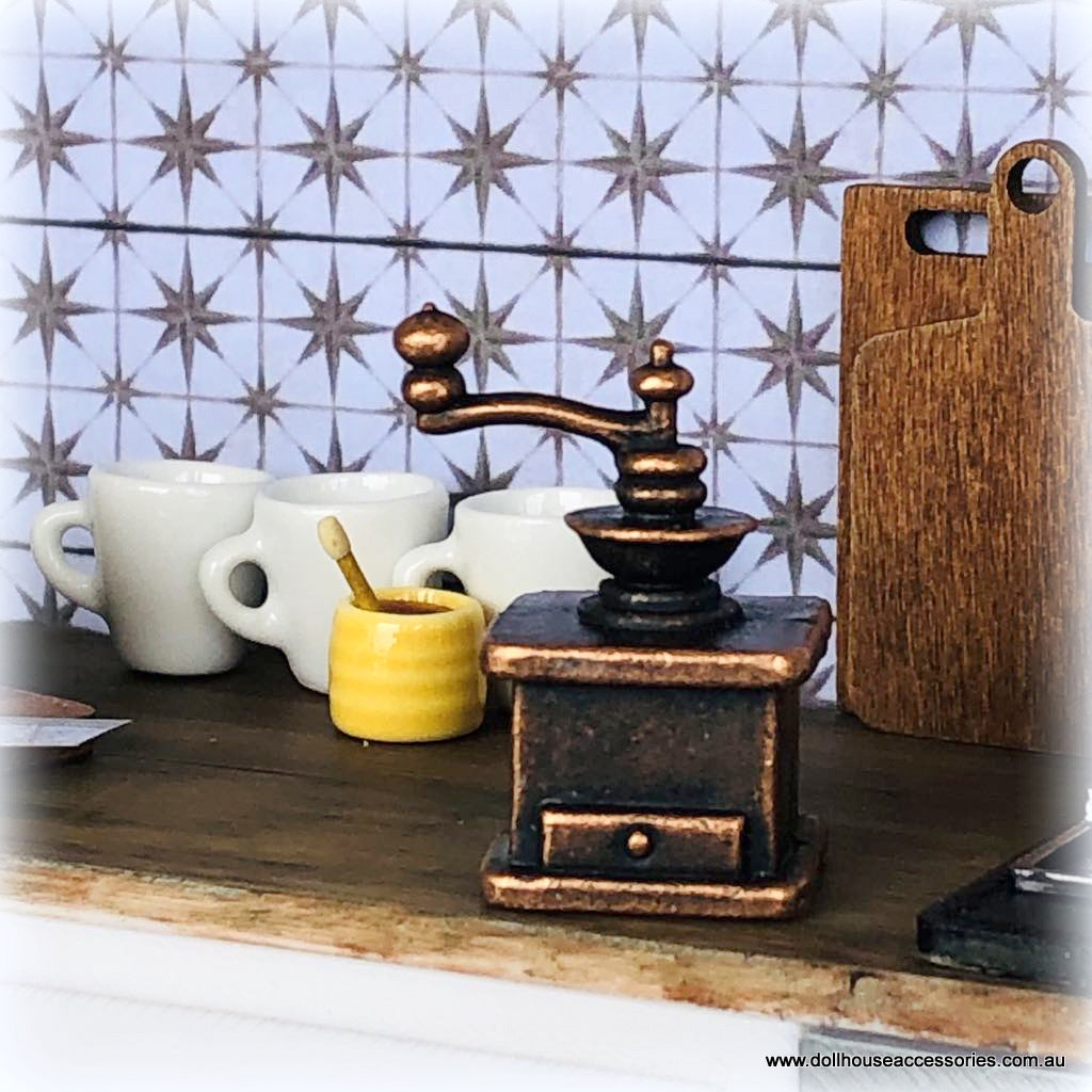 Dollhouse coffee grinder vintage style
