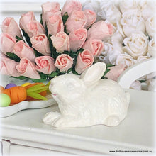 Dollhouse miniature white rabbit Easter bunny