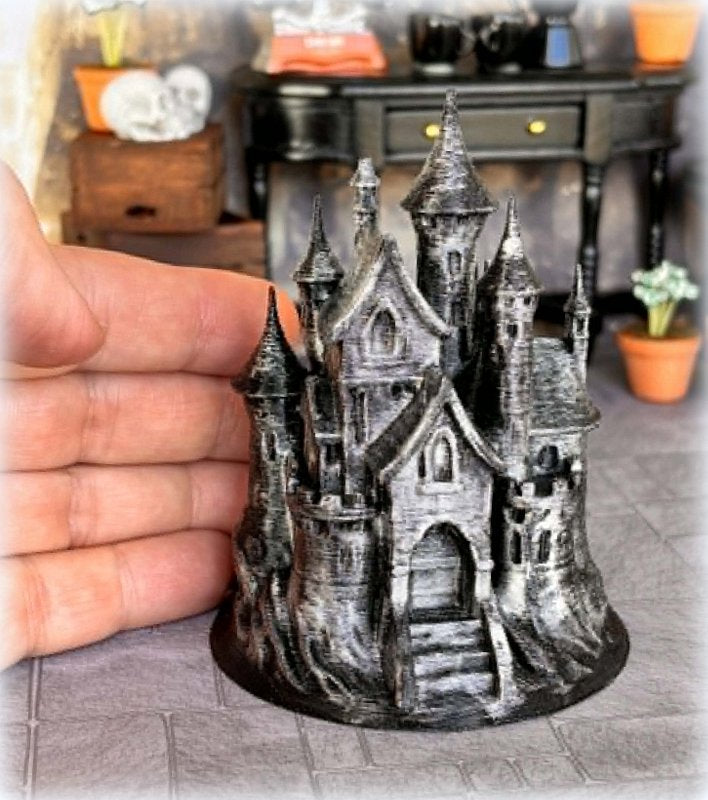 Dollhouse miniature gothic castle
