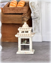Dollhouse cream ornate birdcage