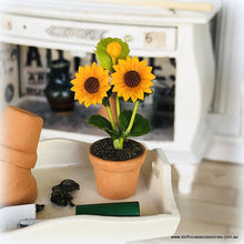Sunflower in pot plant florist garden dollhouse