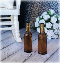 Brown Bottles x 2 - Miniature