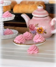 Dollhouse Miniature pink sweet meringues