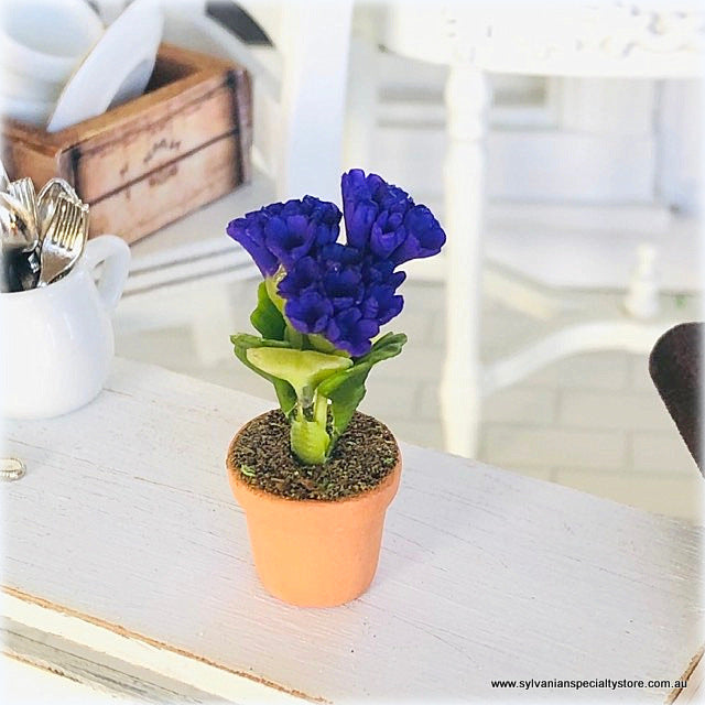 Purple Flower in Pot - Miniature