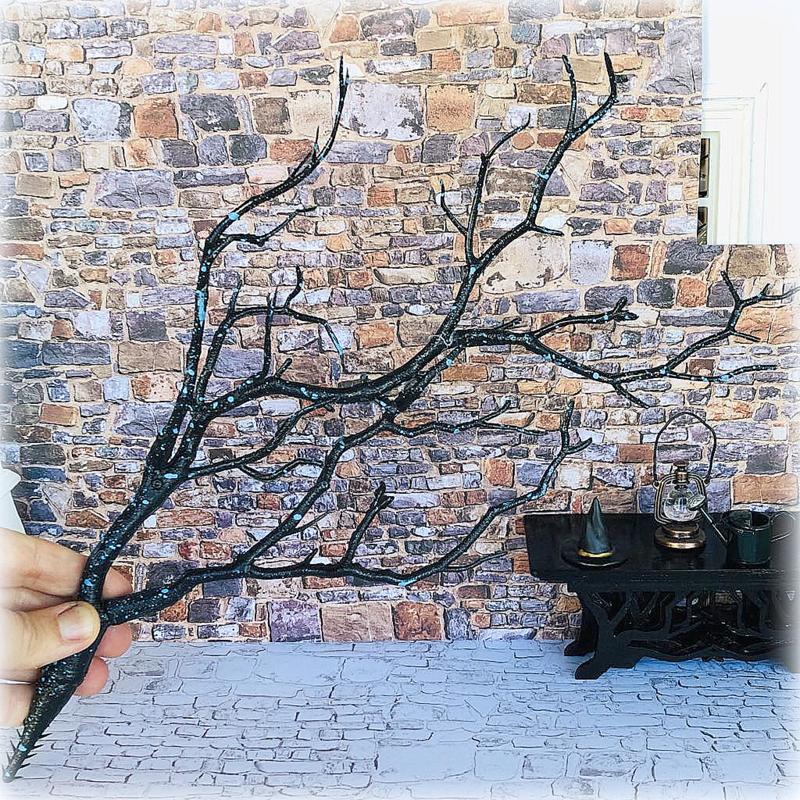 Dollhouse halloween haunted house branch tree