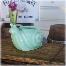 Mint Snail Planter Pot - Miniature