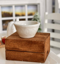 Dollhouse farmhouse white baking bowl 