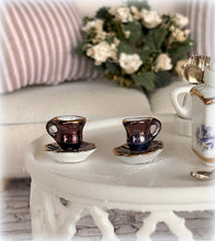 Midnight Blue Tea Cups - Miniature