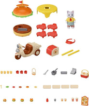 Sylvanian Families Hamburger Stand with Latte Cat Father