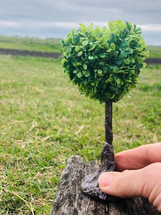 Tree - Handcrafted - Heart Shaped - 13 cm high