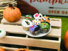 Plate of Halloween Cupcakes - Monsters