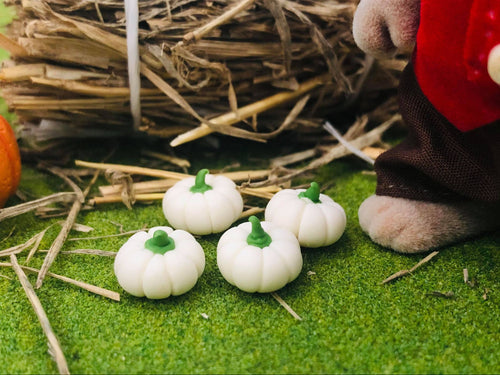 Dollshouse miniature white squash pumpkins