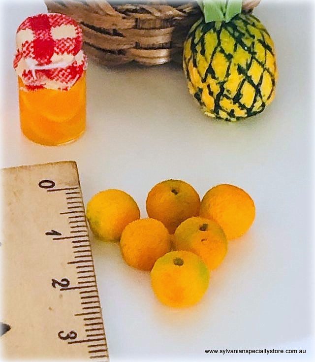 Oranges x 6 - Miniature