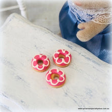 Dollhouse miniature pink donuts food accessory