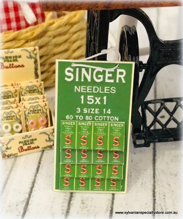 Singer's Sewing Needles Display Card - Miniature