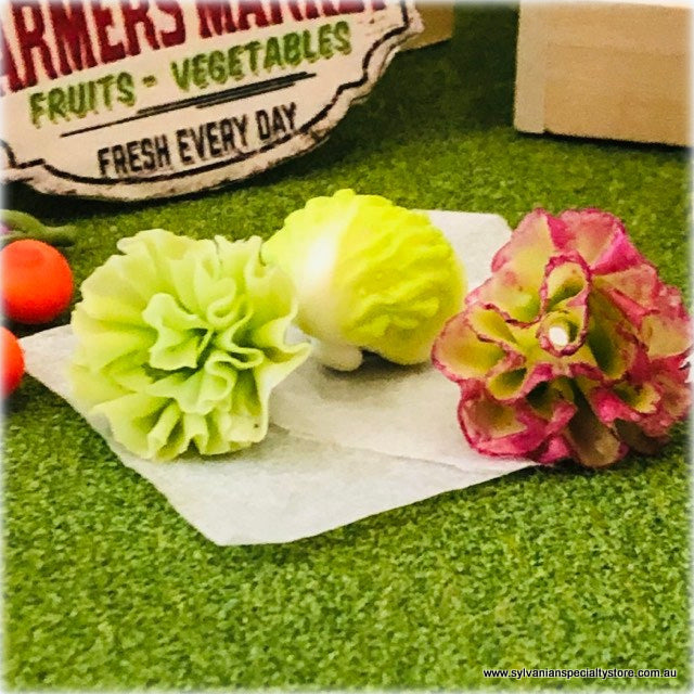 Dollhouse miniature mixed lettuce