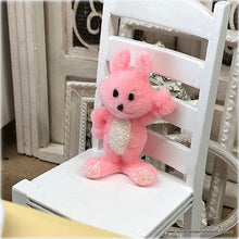 Dollhouse miniature nursery toy pink rabbit