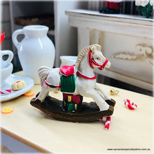 Dollhouse miniature tiny rocking horse resin